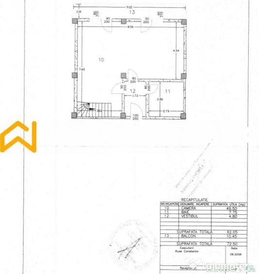 Apartament cu 3 camere, mobilat în Roșu
