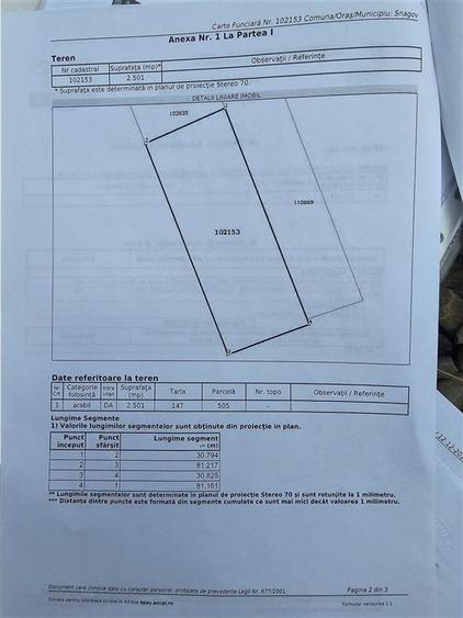 Teren Construcții intravilan de 2500 mp, în Ghermănești