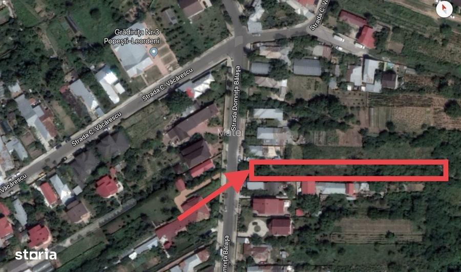 Vanzare teren intravilan 1.729 mp, Popesti-Leordeni, Domnita Balasa
