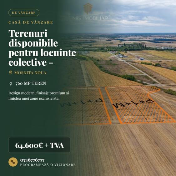 Teren Construcții intravilan de 760 mp, în Moșnița Nouă
