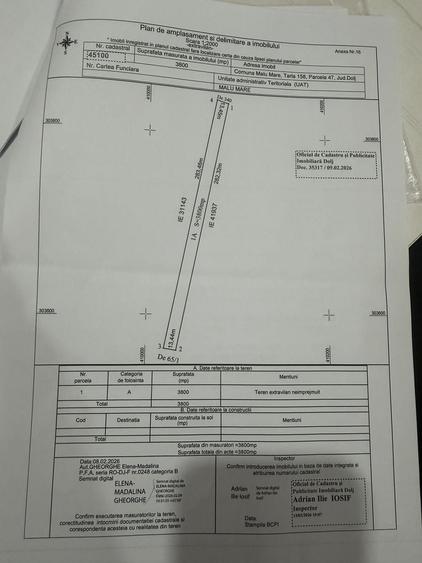 Teren de 3800 mp, în Malu Mare