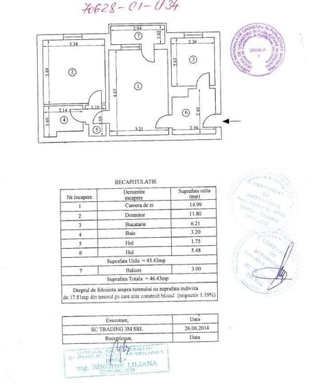 Apartament cu 2 camere semidecomandat în Independenței