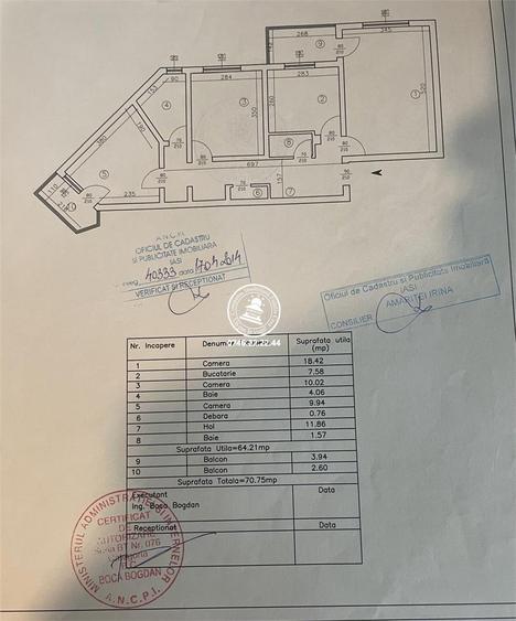 Apartament cu 3 camere decomandat în Cug