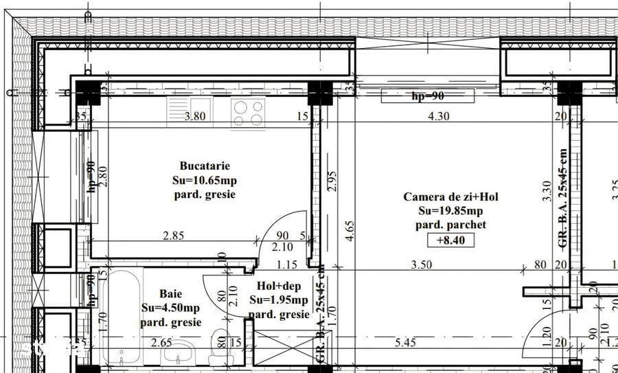 Apartament cu 2 camere în Central