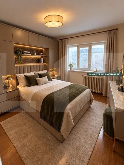 Apartament cu 2 camere decomandat, mobilat în Central