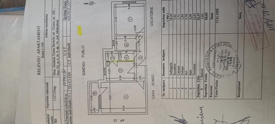 Apartament cu 2 camere decomandat în Central