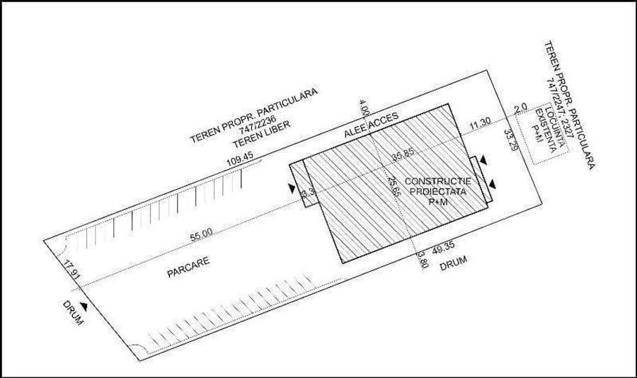 Teren cu autorizatie de constructie, 6500 mp teren, 1000 mp fundatie c - 3