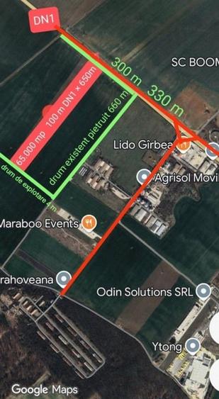 Teren agricol extravilan de 65000 mp, în Păulești