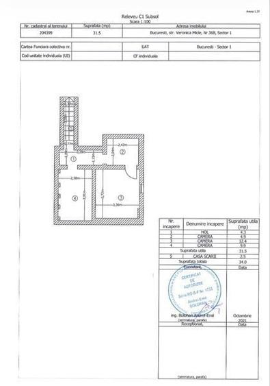 Casă cu 4 camere cu Teren 165 Mp în Gara de Nord