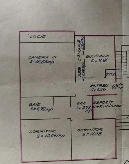 Apartament cu 3 camere decomandat în Mănăștur