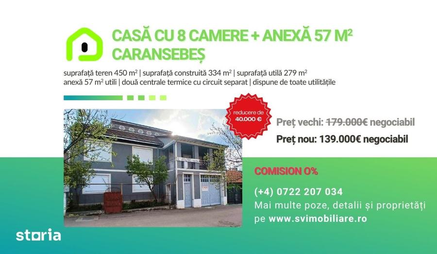 Casă cu 8 camere cu Teren 450 Mp în Central