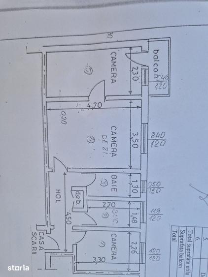 Apartament cu 3 camere nedecomandat în Vest