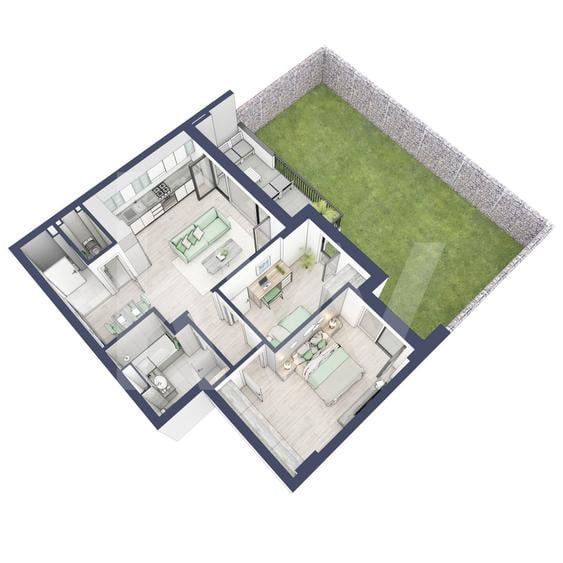 Apartament cu 3 camere semidecomandat în Turnișor