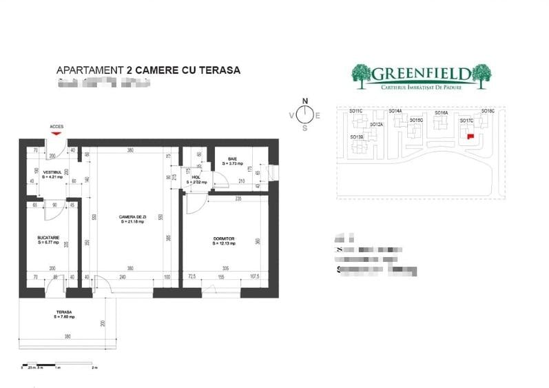 Apartament cu 2 camere semidecomandat, mobilat în Băneasa