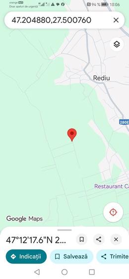 Teren de 822 mp, în Rediu