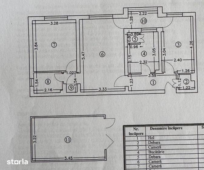 Apartament cu 3 camere semidecomandat în Ultracentral