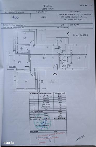 Casă cu 4 camere semidecomandat cu Teren 456 Mp în Tunari