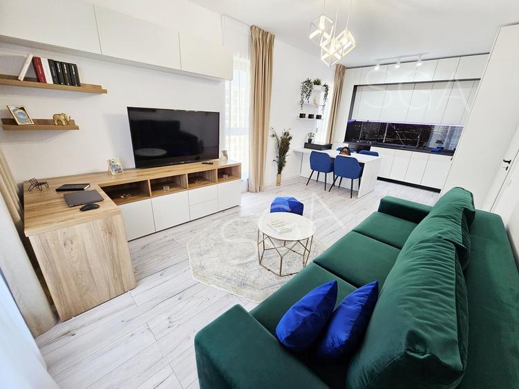 Apartament cu 2 camere semidecomandat, mobilat în Lujerului