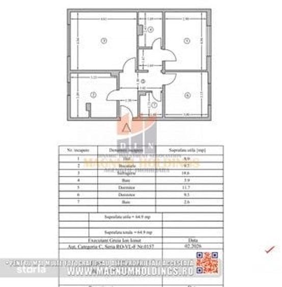 Apartament cu 3 camere decomandat în Prundu