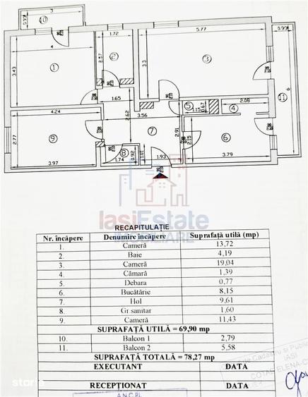 Apartament cu 3 camere decomandat în Ciurea