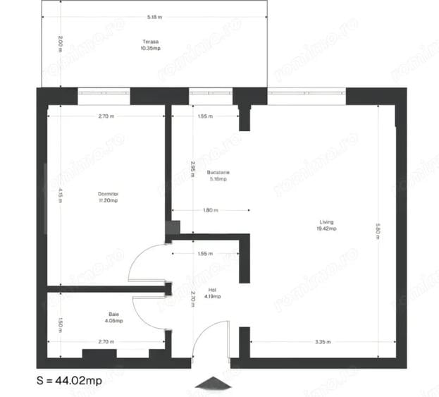Apartament cu 2 camere decomandat în Ghirodei