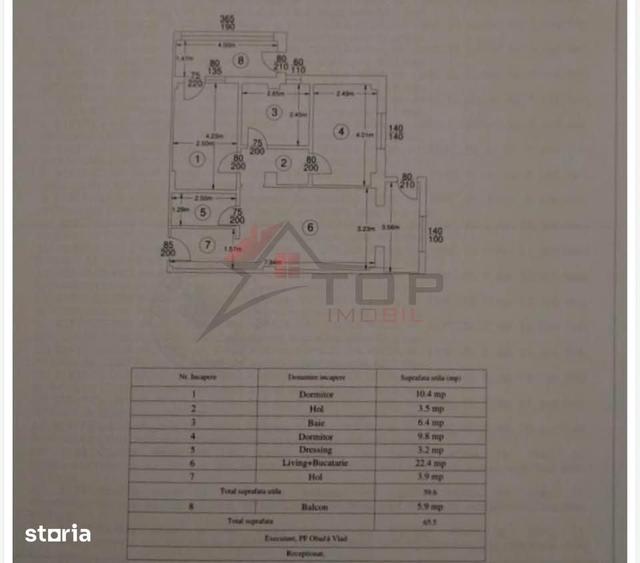 Apartament cu 3 camere în Miroslava