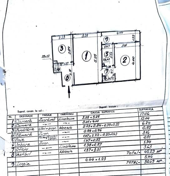 Apartament cu 2 camere semidecomandat în P-ța Gorjului