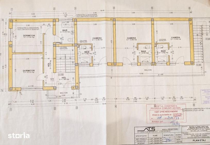 Casă cu 10 camere cu Teren 394 Mp în Agigea