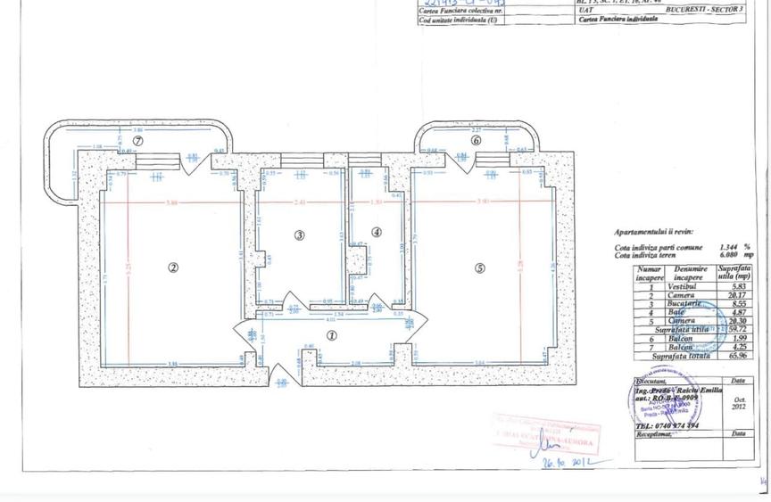 Apartament cu 2 camere decomandat în P-ța Alba Iulia