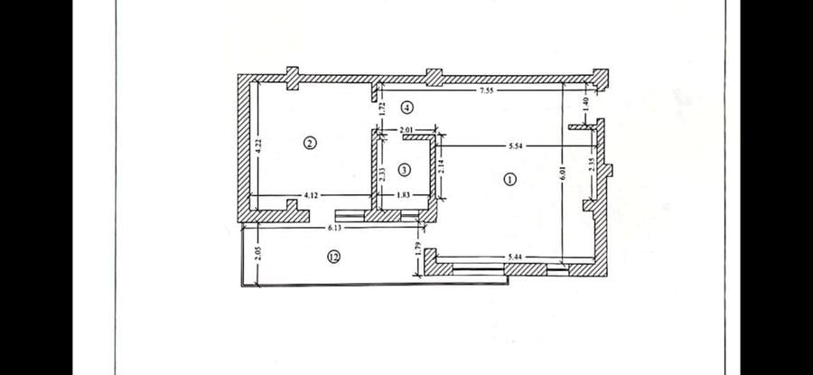 Apartament cu 2 camere semidecomandat în Central