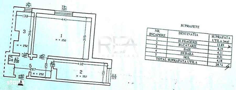 Garsonieră decomandată, mobilată în Tei