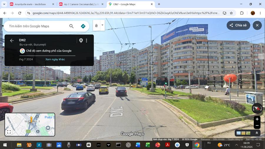 Apartament cu 2 camere decomandat, mobilat în Obor