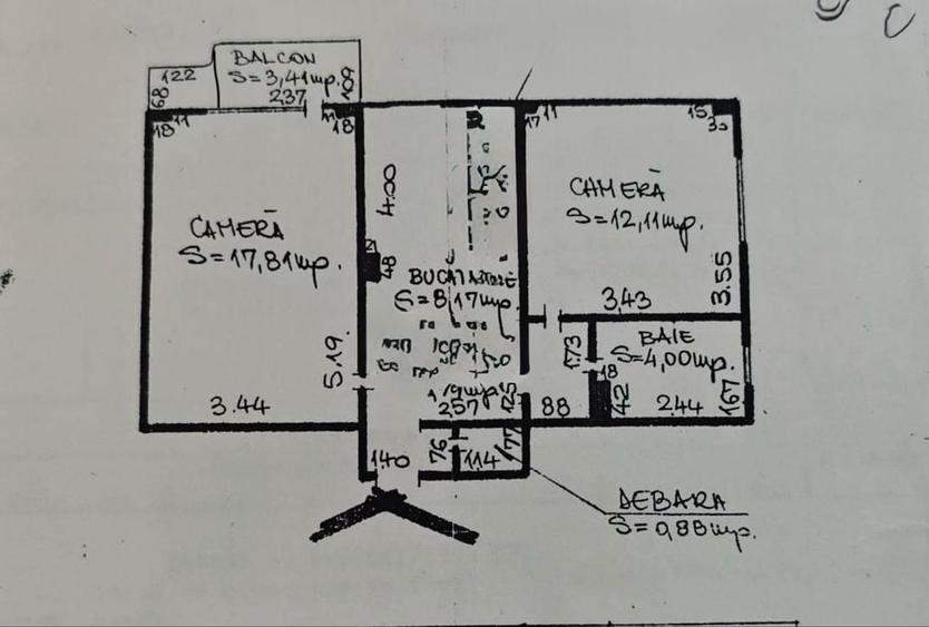 Apartament cu 2 camere în Mănăștur