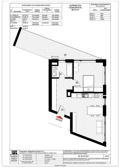 Apartament cu 2 camere decomandat în Tomis Plus