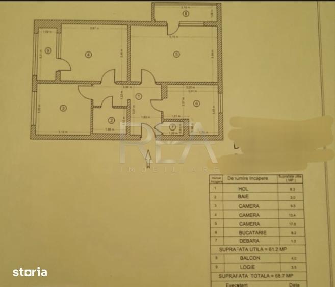 Apartament cu 3 camere decomandat în Drumul Taberei