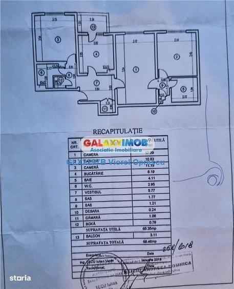Apartament cu 3 camere în Liviu Rebreanu