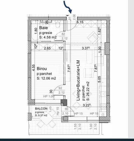 Apartament cu 2 camere semidecomandat, mobilat în Tractorul