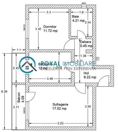 Apartament cu 2 camere decomandat în B-dul București