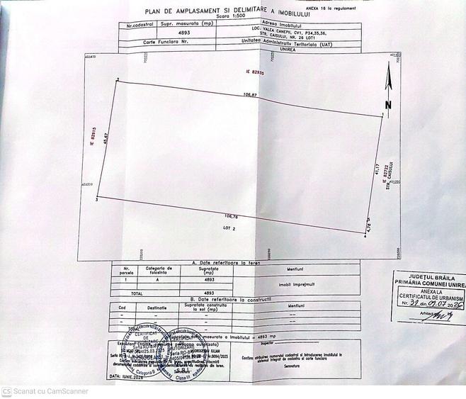 Teren de 4893 mp, în Valea Cânepii