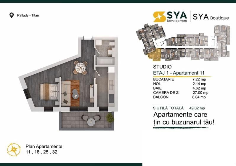 Apartament cu 2 camere decomandat în Theodor Pallady