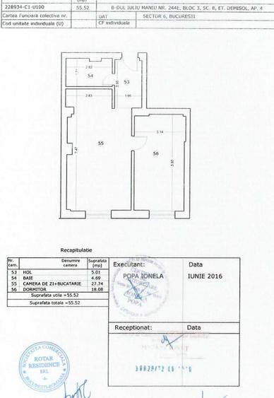 Apartament cu 2 camere decomandat, mobilat în Păcii