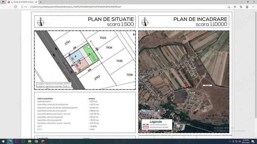 Casă cu 4 camere cu Teren 555 Mp în Centura