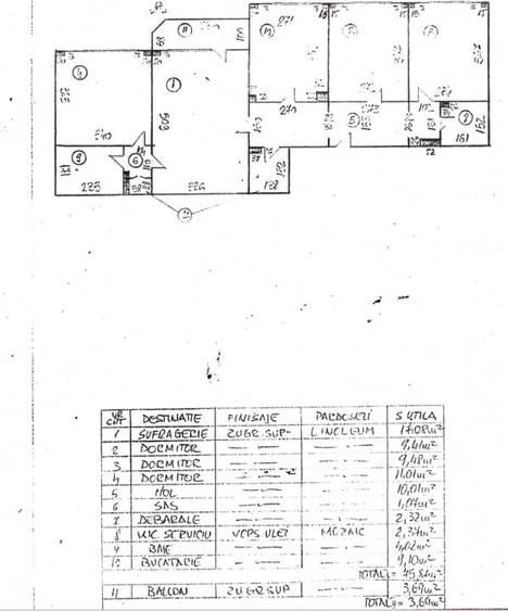 Apartament cu 4 camere semidecomandat în Brâncoveanu