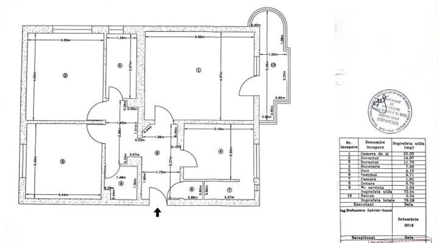 Apartament cu 3 camere decomandat, mobilat în Nerva Traian