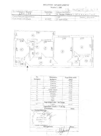 Apartament cu 3 camere decomandat în Titulescu