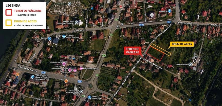 Teren de 344 mp, în Goranu