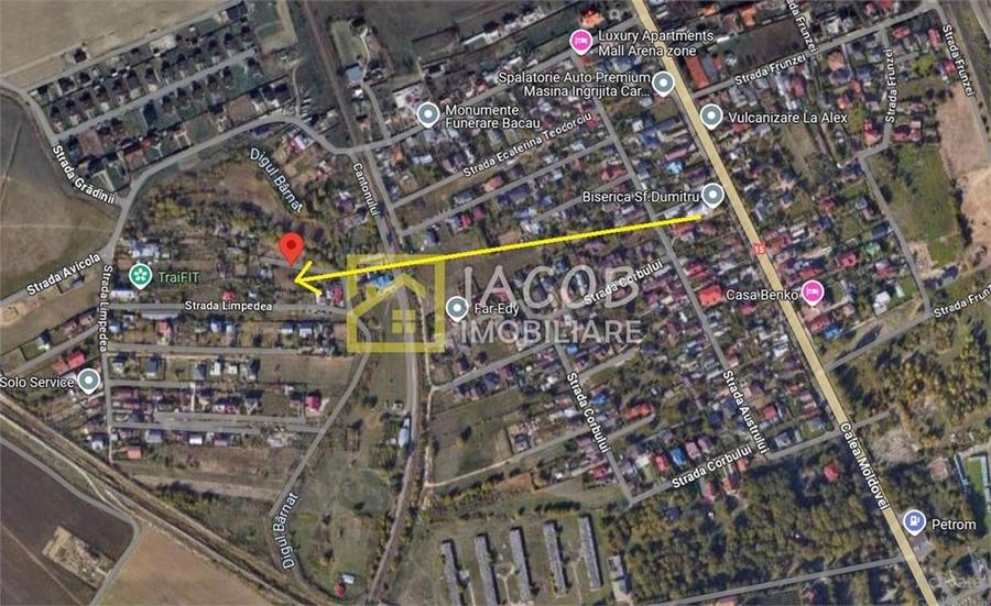 Teren Construcții intravilan de 1055 mp, în Exterior Nord