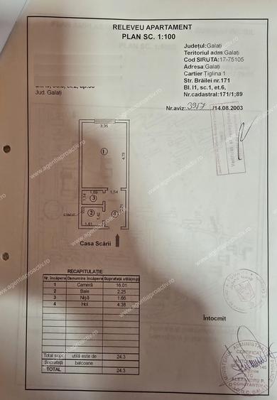 Garsonieră, Țiglina 1, etajul 6, vedere spre Str. Brăilei. - 7