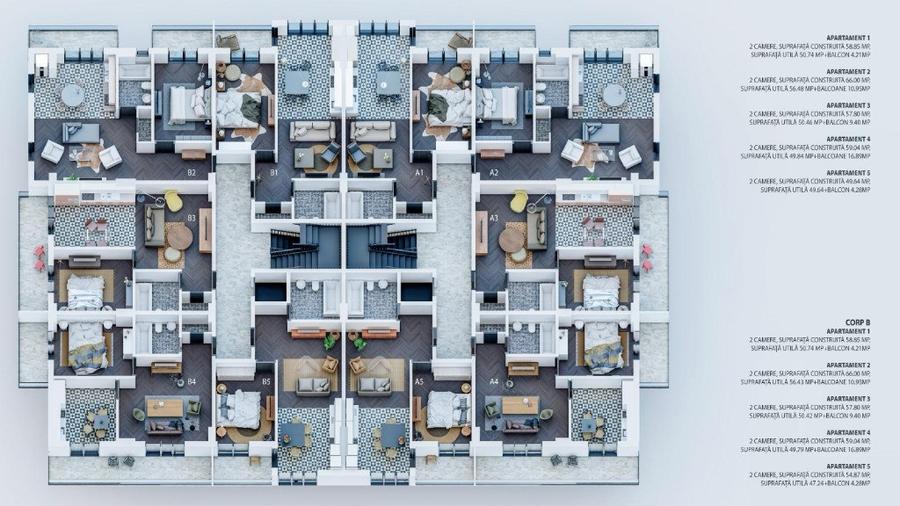 Direct Dezvoltator apartamente premium,la cheie ,de la 65.000 eur - 1