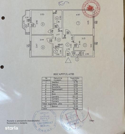 Apartament cu 3 camere în 13 Septembrie